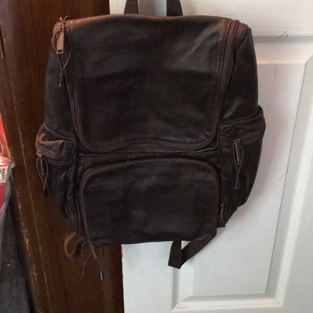 Leather backpack new